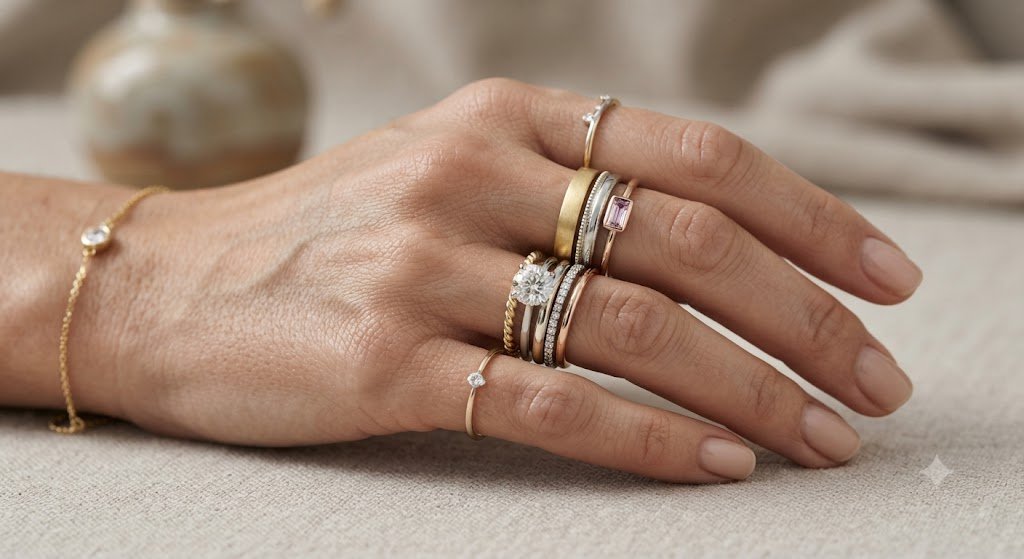 Ring Stacking Size Guide: How to Size and Style Stacked Rings for the Perfect Fit