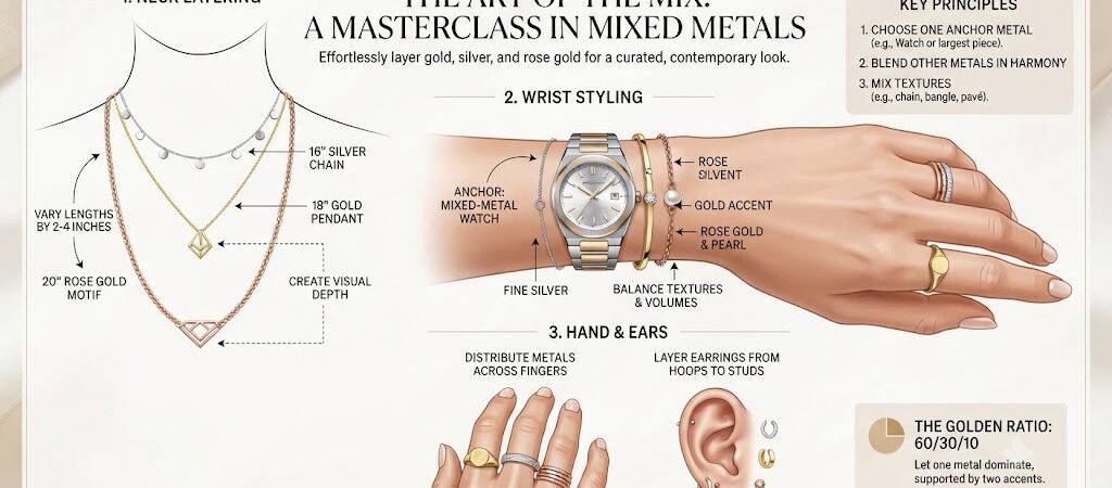 How to Mix Metals: The Ultimate Jewelry Styling Guide for Gold and Silver