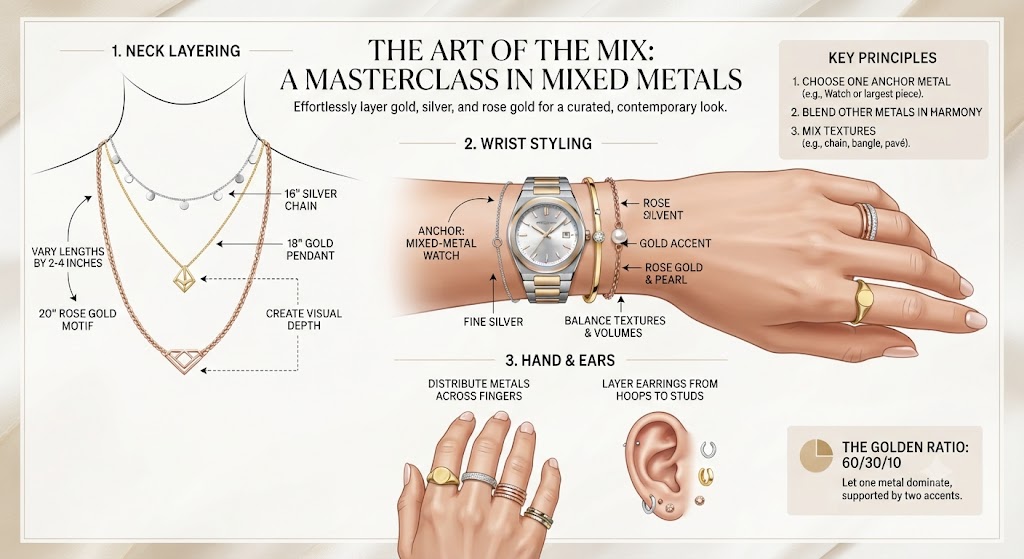 How to Mix Metals: The Ultimate Jewelry Styling Guide for Gold and Silver