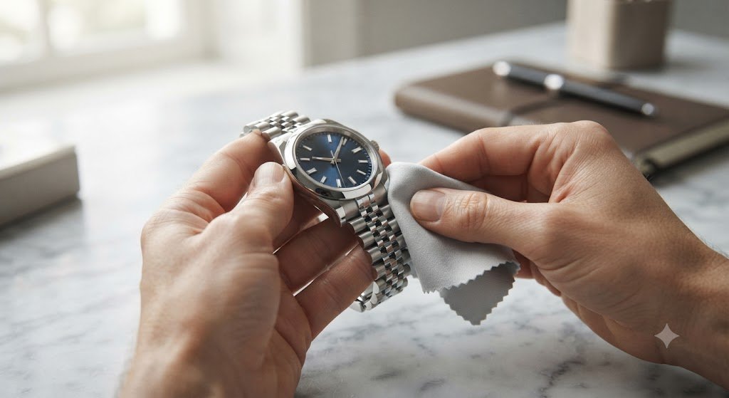 Adjusting a metal watch strap